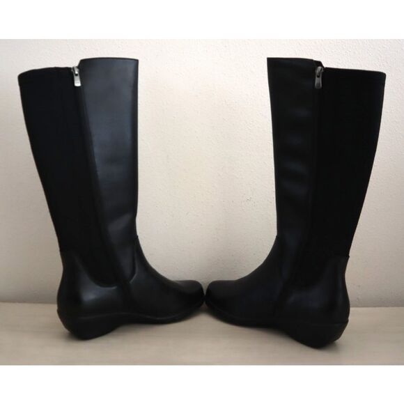 Propet WFX195L Women Sz 7.5X (2E) Black West Knee-High Leather Riding Boots - Picture 9 of 14